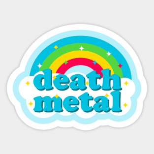 Death Metal Cute Rainbow Sticker